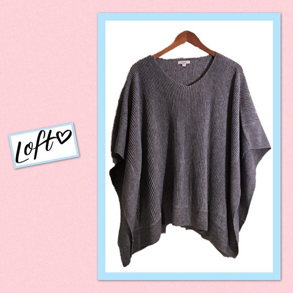 LOFT | Sweaters | Loft Grey Ribbed 